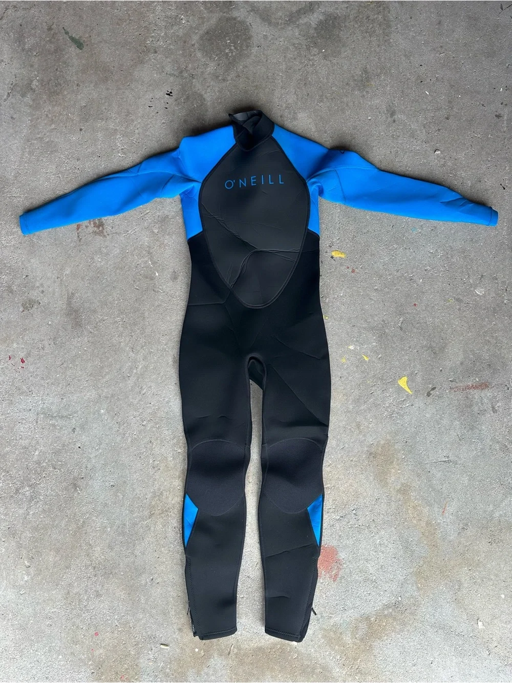 O'Neill Youth Reactor Black & Blue 3/2mm Full Wetsuit Gently Used